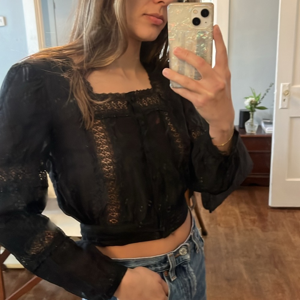 & Other stories Black lace top